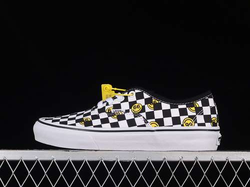 220VN000EE3B9OLD SKOOL SMILEY FACE CHECKERBOARD BLACKBLACKWHITEWOMAN3539MAN4044