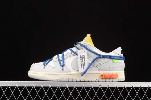 360DM1602112OW X SB DUNK LOW LOT 10 OF 50 SAILNEUTRAL GREYBATTLE BLUEUNSIEX3645