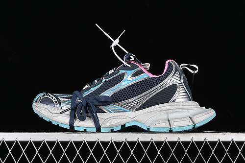 400W3XL51245BALENCIAGA PHANTOM SNEAKER BLUESILVERPINKWOMAN3539MAN4046