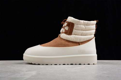 530UGG CLASSIC MINI LACEUP SHOES WHITEBROWNWHITEWOMAN3539MAN4045