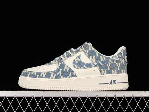 340CW1888602MLB X AIR FORCE 1 LOW 07 DENIM BLUEWHITEBLACKWOMAN3639MAN4045