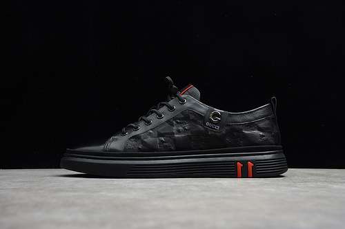 450GUCCI SCREENER GG LOWTOP SNEAKER 20SS BLACKBLACKREDMAN3844