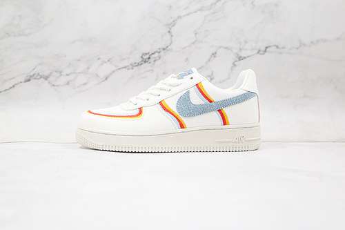 330DJ4655133AIR FORCE 1 LOW DENIM SWOOSH SAILLIGHT ARMORY BLUECHILI REDUNISEX3645