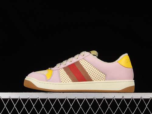 5009Y9209666GUCCI SCREENER SNEAKERS LIGHT PINKBEIGEBROWNWOMAN3540