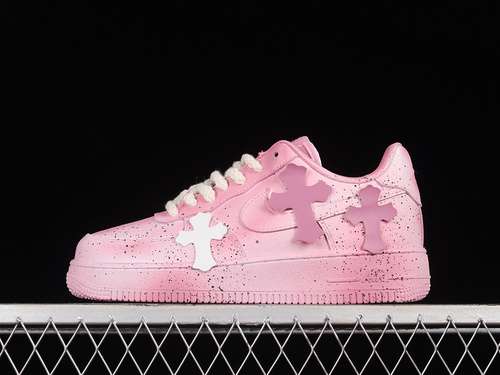460DD8959100CHROMEHEARTS X AIR FORCE 1 LOW 07 PINKPINKWHITEWOMAN3639MAN40475