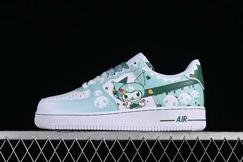320CW2288111DORAEMON X AIR FORCE 1 07 LOW GREENWHITEWOMAN3639MAN4045