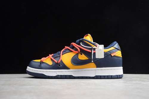 430CT0856700GZ OFFWHITE X DUNK LOW UNIVERSITY GOLDMIDNIGHT NAVYUNISEX3646