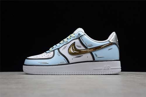 360CW2288212AIR FORCE 1 LOW 07 ICE BLUEWHITEMETALLIC GOLDWOMAN3639MAN4047