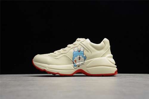 650528892DRW009522GUCCI RHYTON VINTAGE TRAINER SNEAKERS BEIGEBLUEREDUNISEX3545