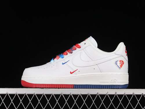 340NB6578075AIR FORCE 1 LOW SU19 75TH ANNIVERSARY WHITEBLUEREDWOMAN3639MAN4045
