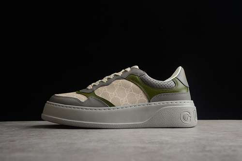 600GUCCI GG SUPREME CANVAS SNEAKERS DARK GREYBEIGEGREENWOMAN3539MAN4044