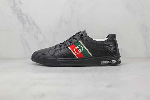 380GUCCI 22SS CASUAL SHOES BLACKGREENGOLDREDMAN3844