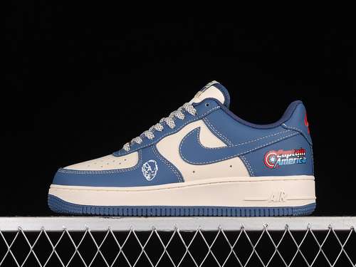 340BS9055804AIR FORCE 1 LOW 07 DARK BLUEBEIGEREDWOMAN3639MAN4045