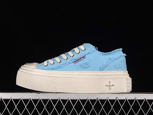 380ENM781WSMFK CANVAS PLATFORM RETRO SNEAKERS WHITEBLUEWOMAN3540MAN4045