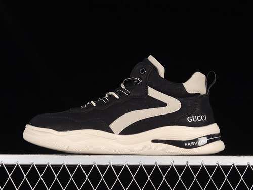 3809Y9209666GUCCI MIDTOP CASUAL SHOES BLACKBLACKOFF WHITEMAN3944