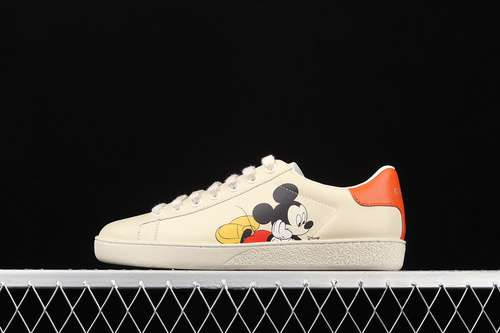 480GUCCI ACE EMBROIDERED LOWTOP SNEAKER BEIGEORANGEBLACKWOMAN3539MAN4044