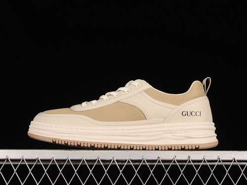 3409Y9202550GUCCI 22SS LOW CASUAL SHOES BEIGELIGHT KHAKIBLACKMAN3944