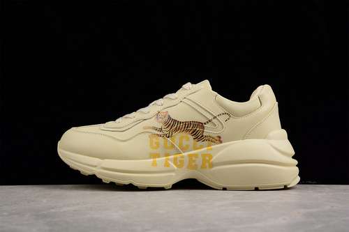  500GUCCI RHYTON VINTAGE TRAINER SNEAKER BEIGEBEIGETIGERWOMAN3539MAN4044