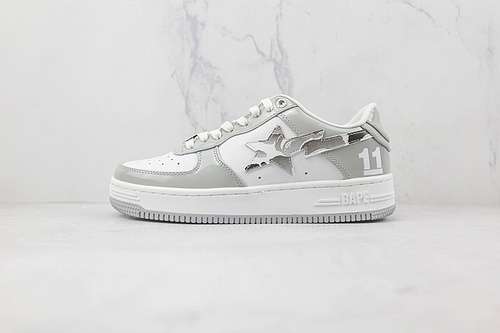 450BAPE STA SK8 LOW GREYWHITEGREYWOMAN3639MAN4045