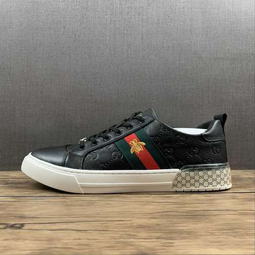 400431942 02JPO 60539GUCCI CASUAL SNEAKERS BLACKGREENGOLDREDMAN3844