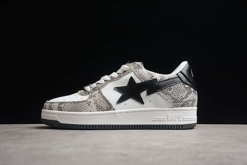 380BAPE STA LOW SERPENTINE WHITEBLACKWHITEMAN3946