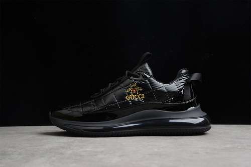 420GUCCI CASUAL SHOES BLACKBLACKGOLDMAN3844