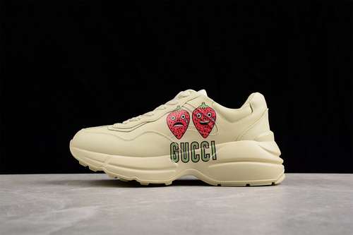 600GUCCI RHYTON VINTAGE DADSHOES OFF WHITEBLACKREDWOMAN3539