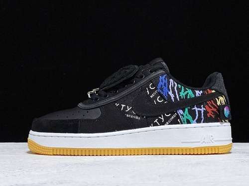 550CN2405001TRAVIS SCOTT X AIR FORCE 1 ASTROWORLD BLACKCOLORFULUNISEX36475