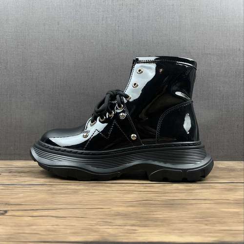 340ALEXANDER MCQUEEN HIGH BOOTS BLACKBLACKBLACKWOMAN3540