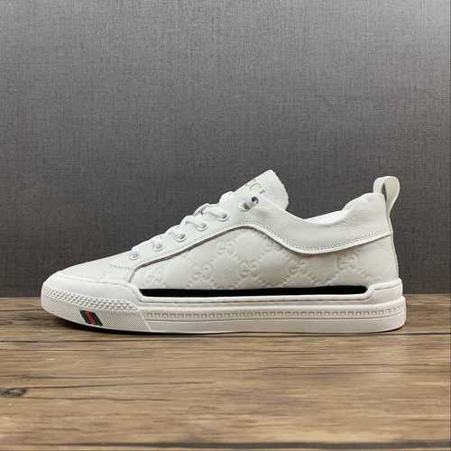 400GUCCI CASUAL SNEAKERS WHITEWHITEBLACKMAN3844