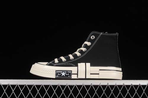 280AO2113CRUBBER PATCHWORK X CHUCK TAYLOR ALLSTAR 70S HIGH BLACKBLACKEGRETUNISEX3544