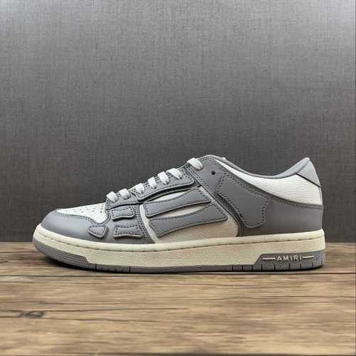 580AMIRI SKELETON LOW SNEAKERS WHITELIGHT GREYWHITEMAN4045