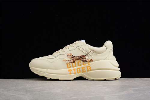 600GUCCI RHYTON VINTAGE TRAINER SNEAKER BEIGEBEIGEBEIGEWOMAN3539MAN4044