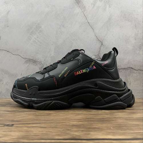 470BALENCIAGA TRIPLE S BLACKBLACKMULTICOLORWOMAN3539MAN4046