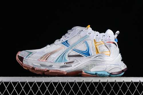 540W3RBMU9754BALENCIAGA RUNNER KITH FOURCOLOR 70 WHITESILVERBLUEYELLOWUNISEX3546