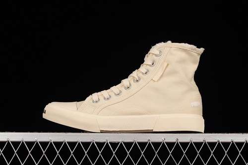 400W3RC49090BALENCIAGA VULC DESTR HIGH TOP CANVAS SHOES BEIGEBEIGEBEIGEUNISEX3646