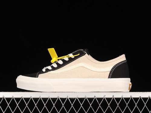 250VN0A54F4BLKECO THEORY OLD SKOOL TAPERED SHOES BLACKLIGHT KHAKIWHITEUNSIEX3545