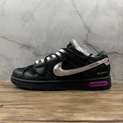 400DM1602001OW X SB DUNK LOW THE 50 BLACKBLACKSILVERWOMAN3639MAN40475