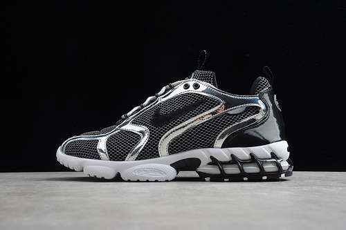 380CU1854001STUSSY X AIR ZOOM SPIRIDON CAGE 2 PURE PLATINUMBLACKWHITEUNISEX3645