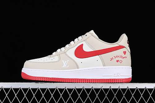 320BS9055722AIR FORCE 1 07 LOW WHITEGREYREDBROWNWOMAN3639MAN4045