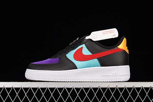 300DN4178001NBA X AIR FORCE 1 06 LV8 EMB GS WNBA BLACKWASHED TEALCOURT PURPLEGYM RED