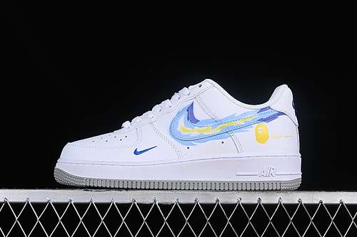 320PF9055773AIR FORCE 1 07 LOW BAPE WHITEBLUEYELLOWWOMAN3639MAN4045