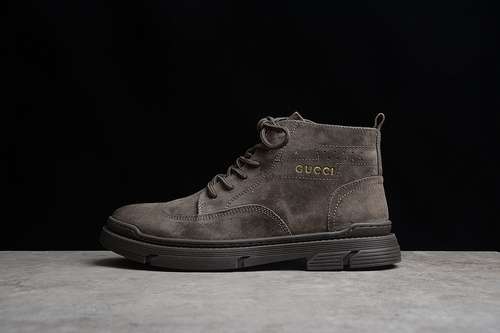 420GUCCI HIGH MARTIN BOOTS COFFEE COLORBLACKMAN3844