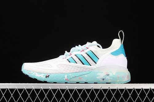300GX5373ZX 2K BOOST SHOES CLOUD WHITEACID MINTSCREAMING PINKWOMAN3639MAN4045