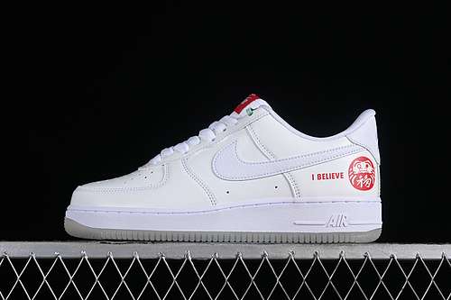 280DD9941100AIR FORCE 1 07 LOW I BELIEVE DARUMA WHITEREDWOMAN3639MAN4045