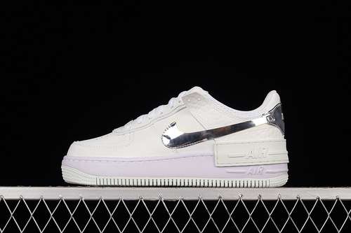 280DQ0837100AIR FORCE 1 SHADOW WHITE CHROME SUMMIT WHITEMETALLIC SILVERWOMAN35540