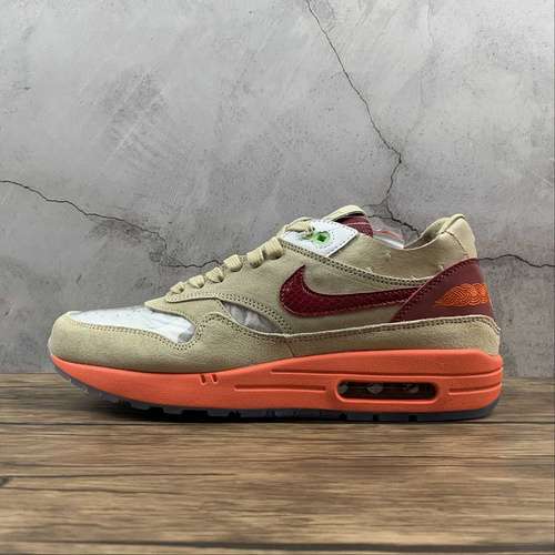 360DD1870100CLOT X AIR MAX 1 KISS OF DEATH 2021 NETDEEP REDORANGE BLAZEUNISEX3645