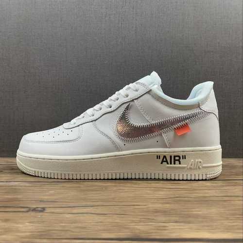 400AO4297100OFFWHITE X AIR FORCE 1 COMPLEXCON EXCLUSIVE WHITEMETALLIC SILVER