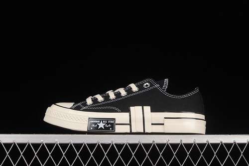 280AO2115CRUBBER PATCHWORK X CHUCK TAYLOR ALLSTAR 70S LOW BLACKBLACKEGRETUNISEX3544