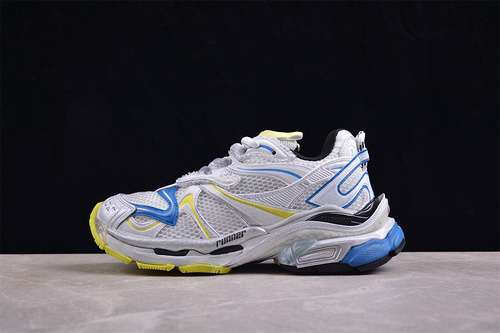580W3RXP9074BALENCIAGA RUNNER 2 WHITEBLUEYELLOWWOMAN3539MAN4046